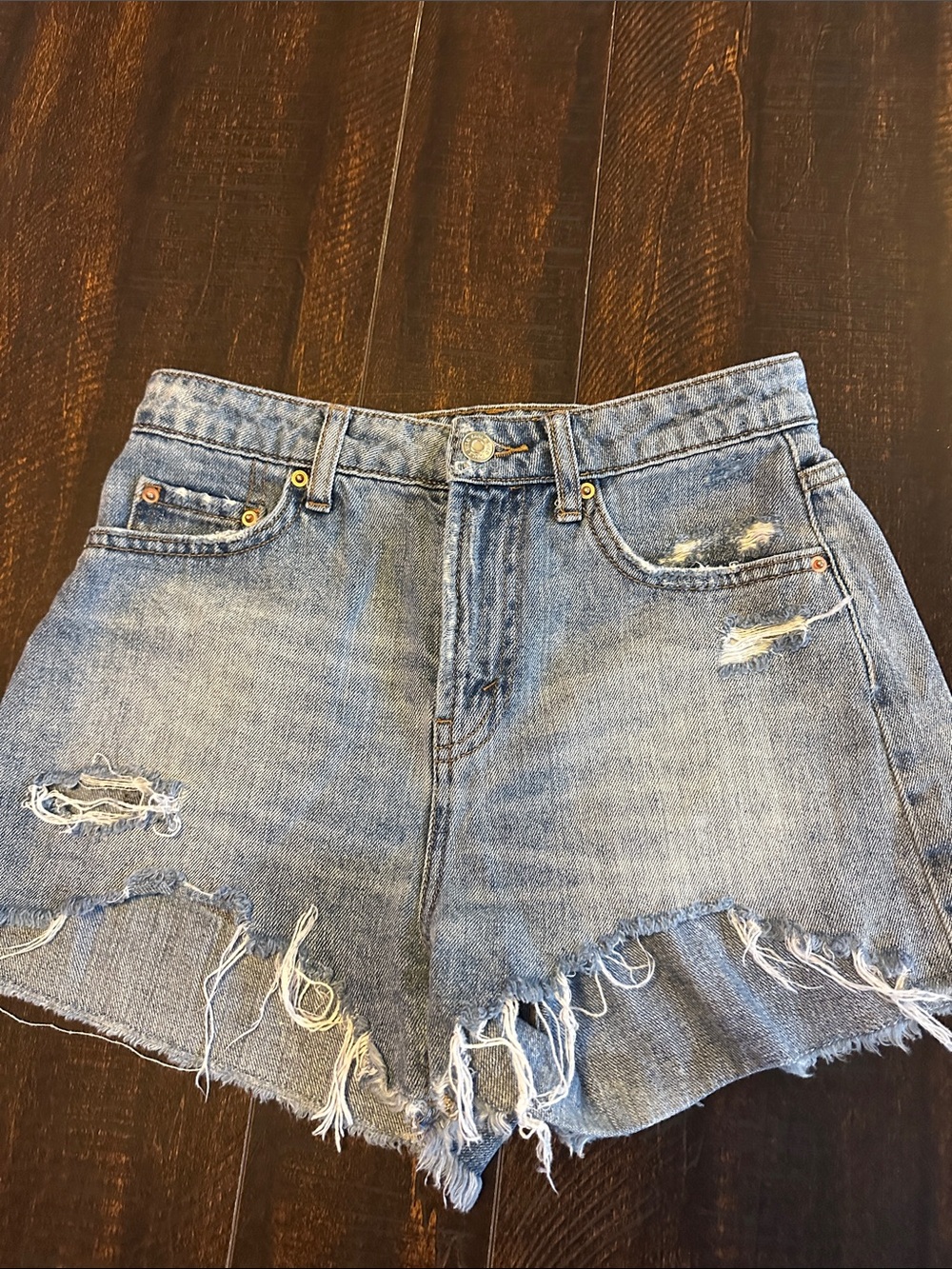 wild fable Light Blue Distressed Denim Shorts